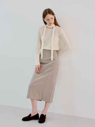 Wool Long Skirt (beige) - knowing - Modalova