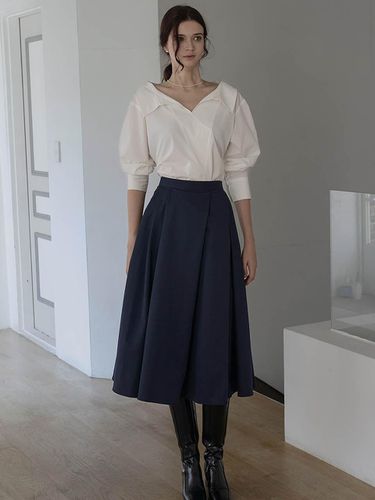 Lautre Diana Navy flare skirt - L’autre de min - Modalova