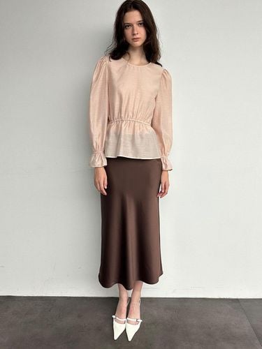 Lautre Satin flare skirt brown - L’autre de min - Modalova