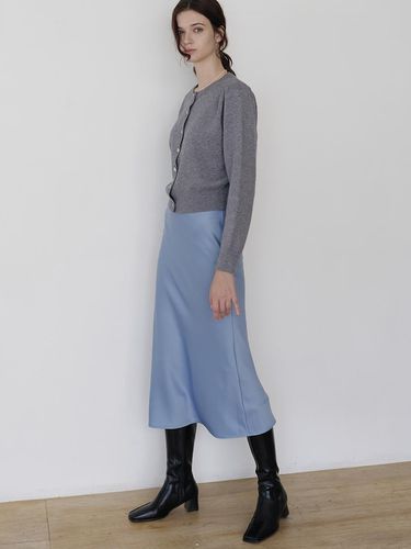 Lautre Satin flare skirt blue - L’autre de min - Modalova