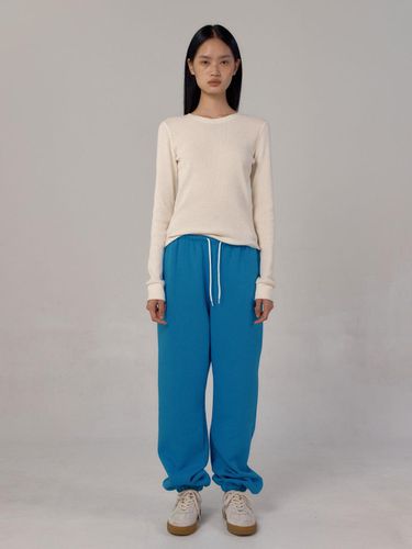 Soft Fleece Sweat Pants (Marine Blue) - 38comeoncommon - Modalova