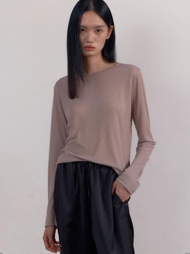 Tencel Rib Long Sleeve T Shirts () - 38comeoncommon - Modalova