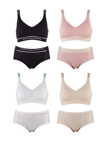 Logo Fusing Bra panties 8 (bra 4 + panties 4) BN00 - BENETTON LIFE WEAR - Modalova