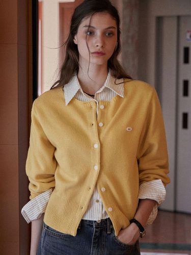 FRENCH BOAT NECK CARDIGAN_3COLORS_YELLOW - HAINT - Modalova