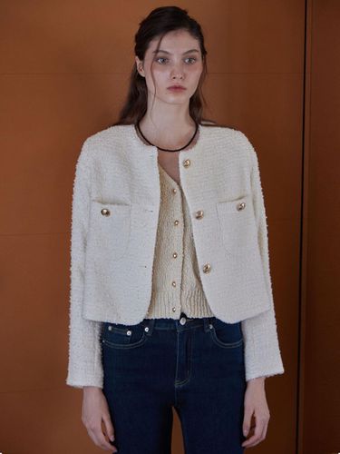 ANNA GOLD BUTTON TWEED JACKET_2COLORS - HAINT - Modalova