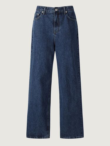 Semi-wide denim pants Dark Blue_K244PSA701 - DEKAVV - Modalova