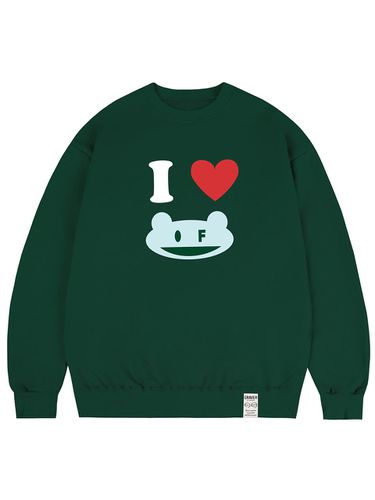 UNISEX] I LOVE OF Sweatshirt_Green - GRAVER - Modalova