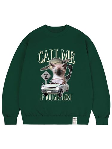 UNISEX] CALL - ME Sweatshirt_Green - GRAVER - Modalova