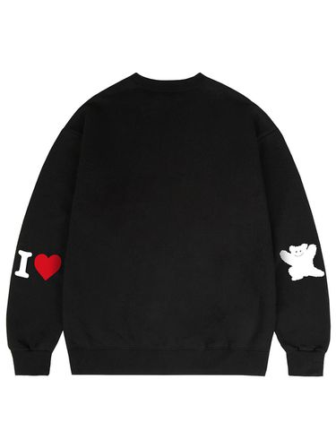 UNISEX] Elbow I LOVE Bear Sweatshirt_Black - GRAVER - Modalova