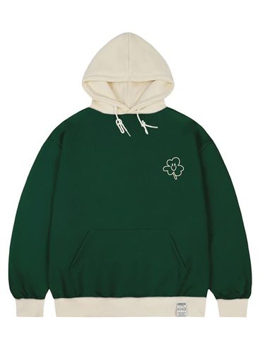 UNISEX] LUCKY CLOVER Coloring Hoodie_Green - GRAVER - Modalova