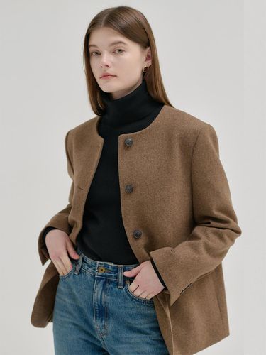 FN collarless wool long jacket [BR] - NILBY P - Modalova