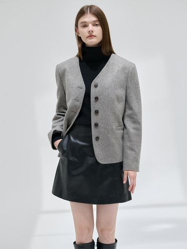 FN collarless wool jacket [GY] - NILBY P - Modalova