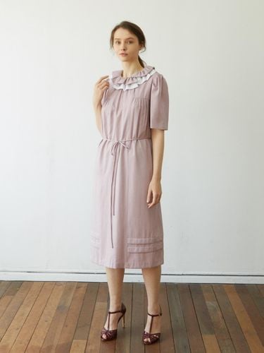 Shirring Collar Dress - Coett - Modalova