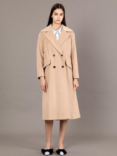 Wool Double Long Coat_BEIGE Wool Double Long Coat_ - Coett - Modalova