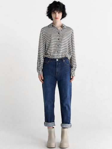 Napping Mid-rise Slim Denim Pants (Dark Indig - MaLoupe - Modalova