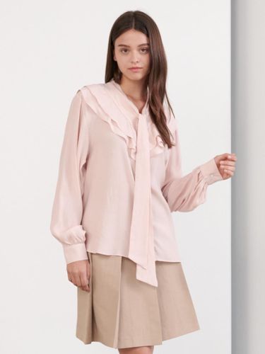 Shirring Tie Blouse_Cherry Blossom - Coett - Modalova