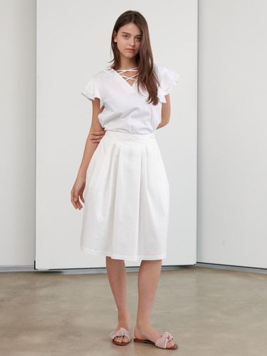 Pleated Full Skirt_White - Coett - Modalova