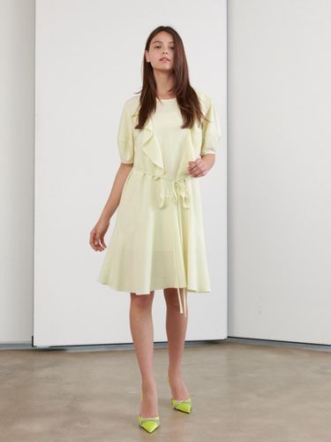 Volume Sleeve Ruffle dress_GREEN - Coett - Modalova