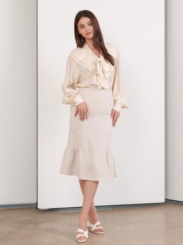 Slit shirring skirt_light beige - Coett - Modalova