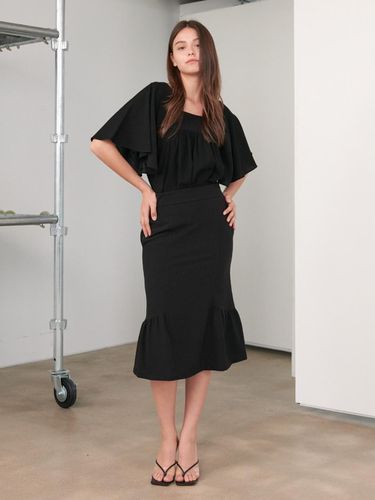 Incision shirring skirt_black - Coett - Modalova