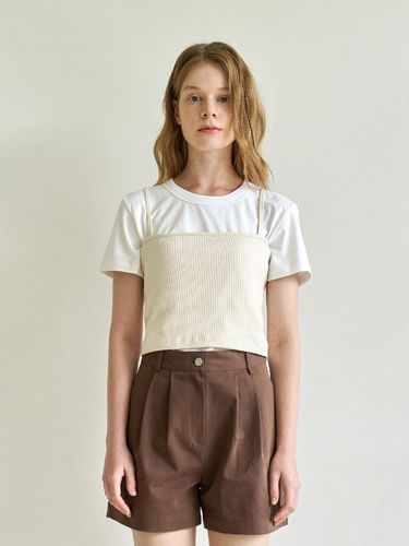 Logo golgi top (cream) - sunmul - Modalova