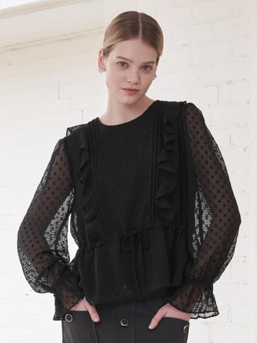 Dot ruffle blouse black - Coett - Modalova