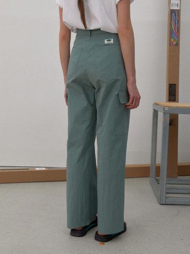 Summer wide cargo pants - mild khaki - BRENDABRENDEN SEOUL - Modalova