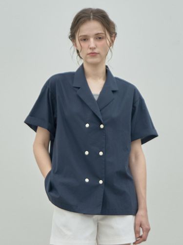 Double button shirts_navy - sunmul - Modalova