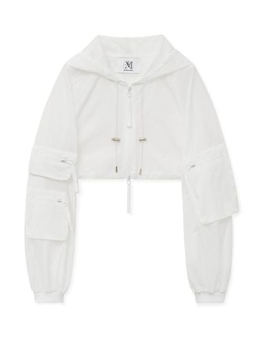 Pocket hood zip up (white) - MIDNIGHT MOVE - Modalova