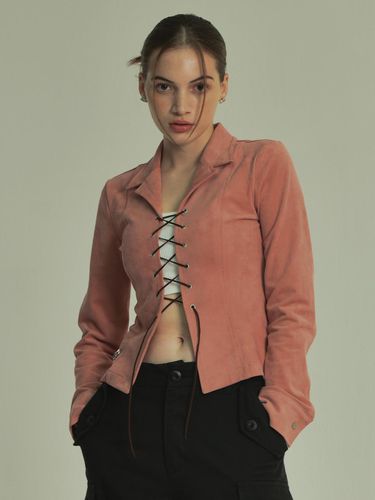 Suede jacket (pink) - MIDNIGHT MOVE - Modalova