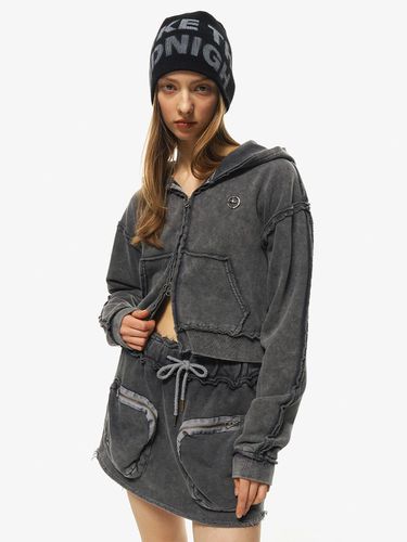 Dy hood zip up (dark grey) - MIDNIGHT MOVE - Modalova