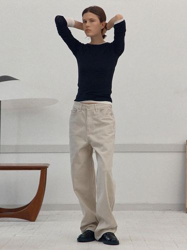 Colour cotton pants - cream - BRENDABRENDEN SEOUL - Modalova