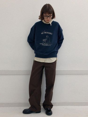 Gato sweatshirt - navy - BRENDABRENDEN SEOUL - Modalova