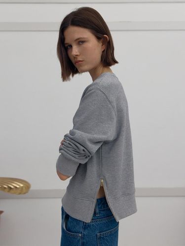 Side zip. sweatshirt - grey - BRENDABRENDEN SEOUL - Modalova