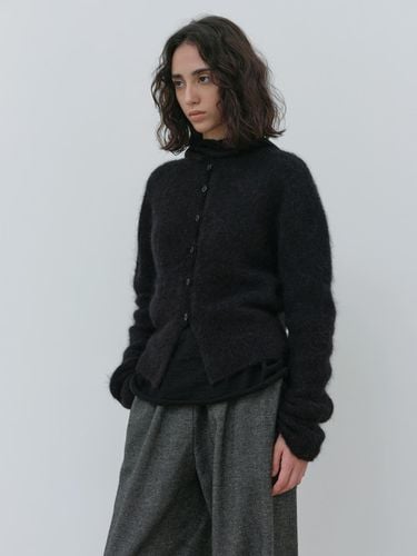 Mock neck cardigan (black) - MOIA - Modalova