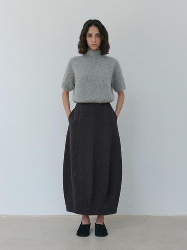 Alpaca half knit (melange gray) - MOIA - Modalova