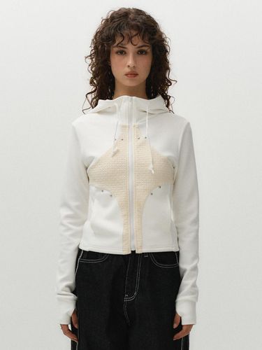 Bk hood zip up (ivory) - MIDNIGHT MOVE - Modalova