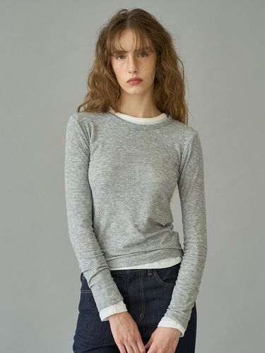 Basic layered t shirts_melange - sunmul - Modalova