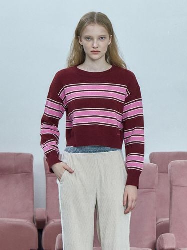 Color Coloring Knitwear Cropped Pullover JYKT720C - Jucy Judy - Modalova