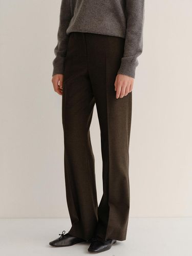 Wool boot cut pants (melange khaki) - blank03 - Modalova