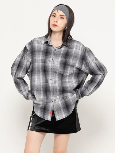 MILD CHECK OVER LONG SHIRTS BLACK - MORELIKEIT - Modalova