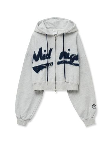 Damage hood zip up (off white) - MIDNIGHT MOVE - Modalova