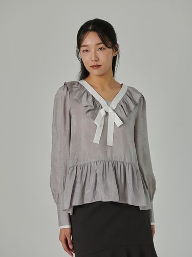 Natural salt ribbon blouse - Coett - Modalova