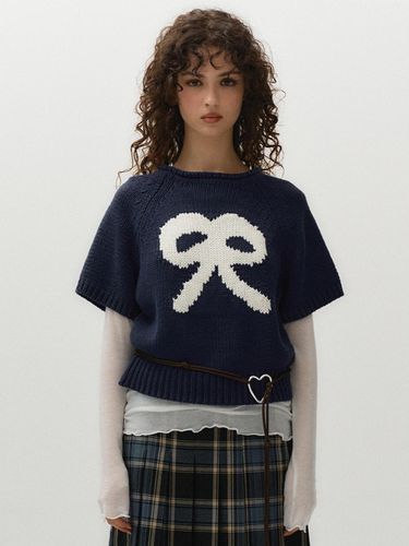 Ribbon knit (navy) - MIDNIGHT MOVE - Modalova