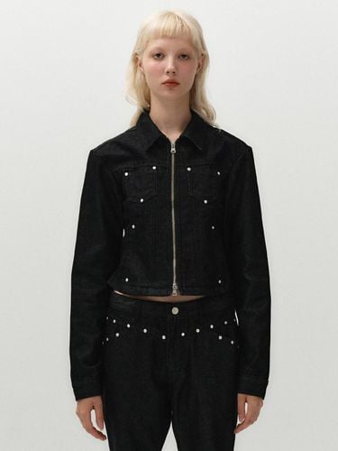 Rivet denim jacket (black) - MIDNIGHT MOVE - Modalova