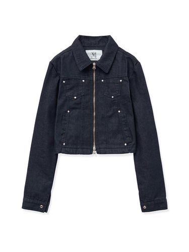 Rivet denim jacket (blue) - MIDNIGHT MOVE - Modalova