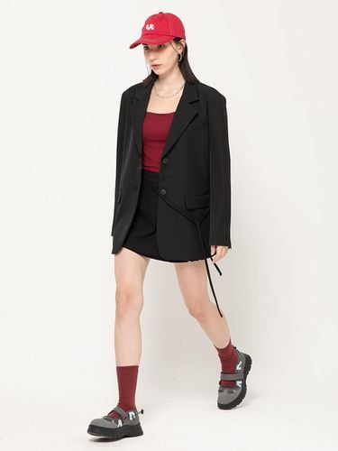 CUTOUT OVER MIDI JACKET BLACK - MORELIKEIT - Modalova