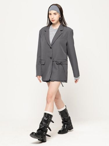 CUTOUT OVER MIDI JACKET GREY - MORELIKEIT - Modalova