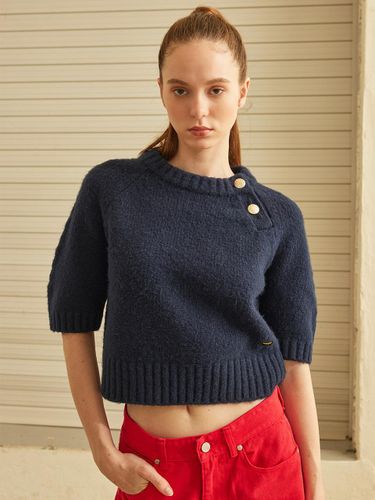 W) Button Short - Sleeved Sweater Navy - Wrangler - Modalova