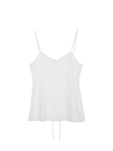 Lace sleeveless top (White) - MAROYH - Modalova